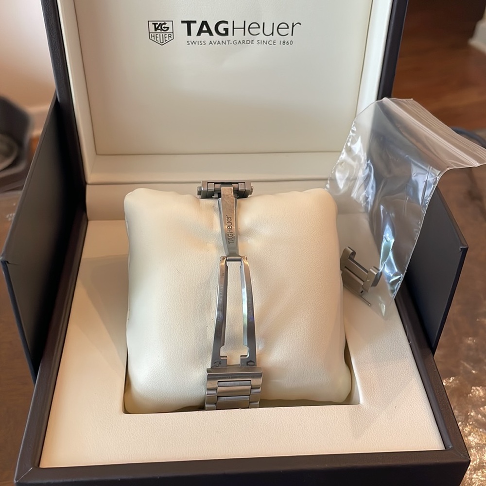 TagHeuer Mens Watch Automatic Chronograph Calibre 16 Stainless Steel NWOT - Picture 6 of 7